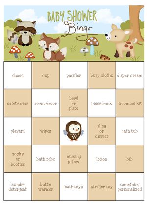 29 Free Baby Shower Bingo Kortelių Komplektai